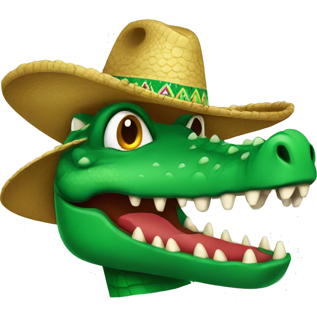 crocodile with sombrero emoji