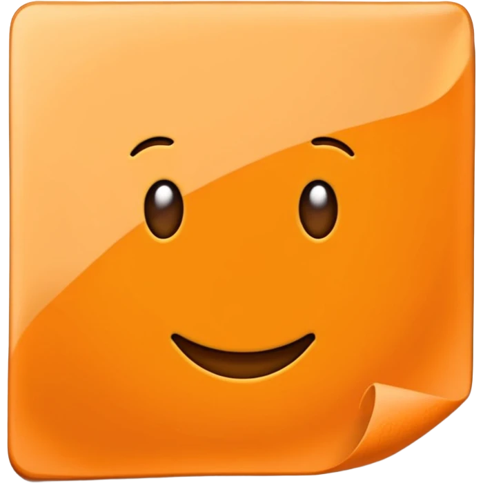 orange post-it note emoji