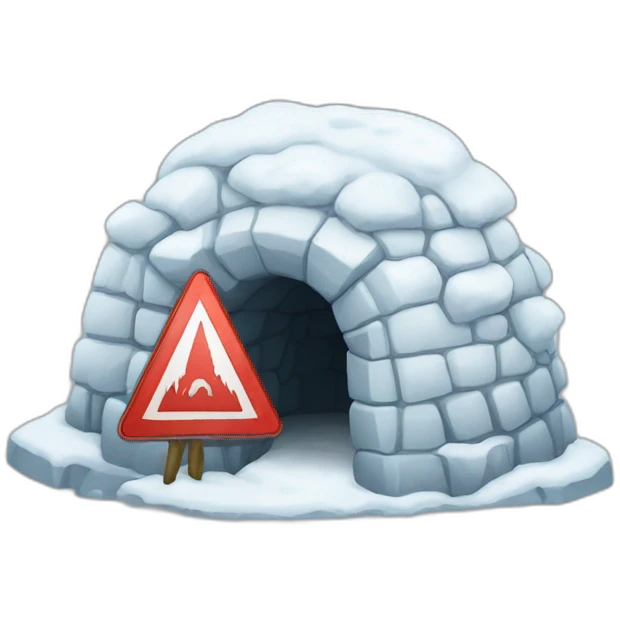 igloo danger sign emoji