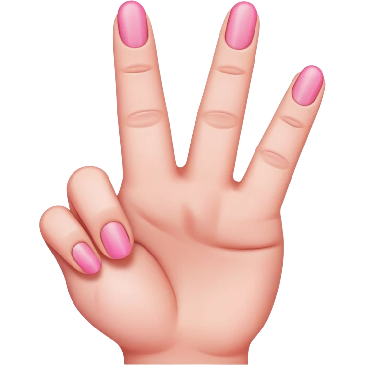Pink middle finger emoji
