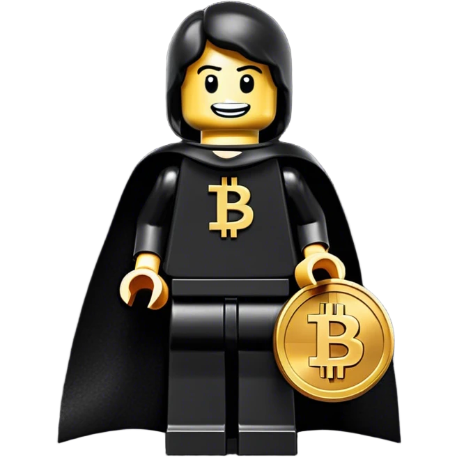lego homme vêtement noir bitcoin emoji