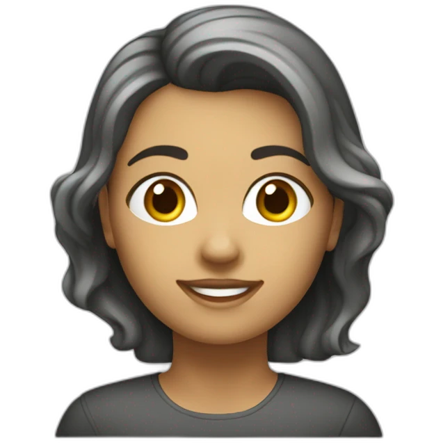 mulher branca com cabelo castanho escuro estudante de administração emoji