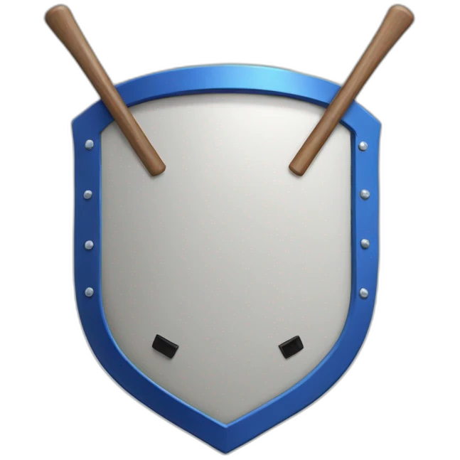 hockey shield 3d  emoji