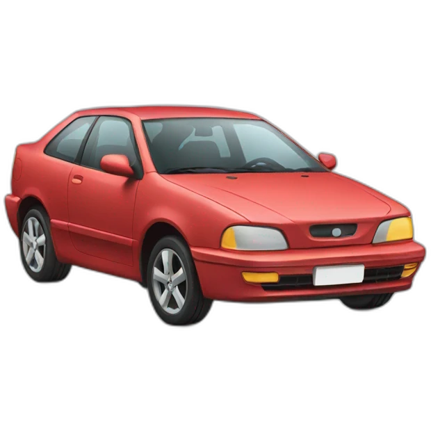 Car with a laptop emoji