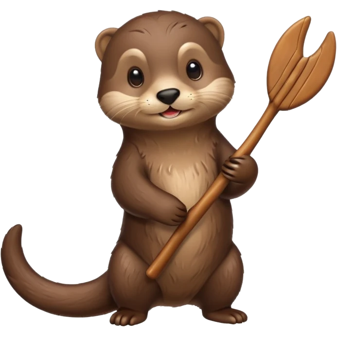 Cute otter holding a boomerang emoji