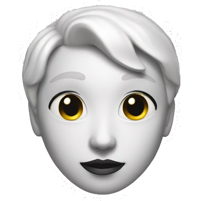 Coeur blanc et noir emoji