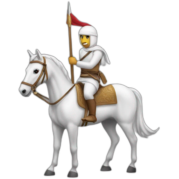 Arab horse rider with spear emoji