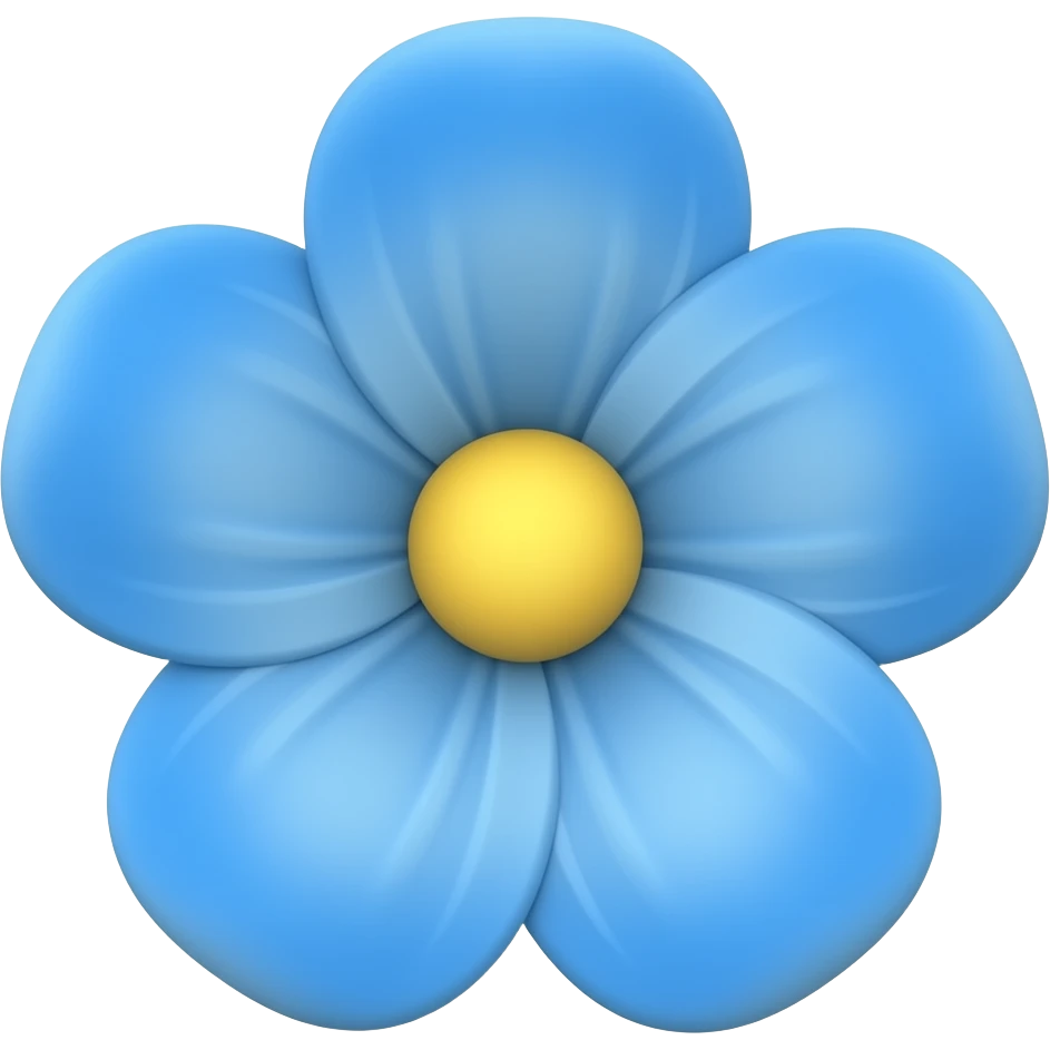 Fleur bleu emoji