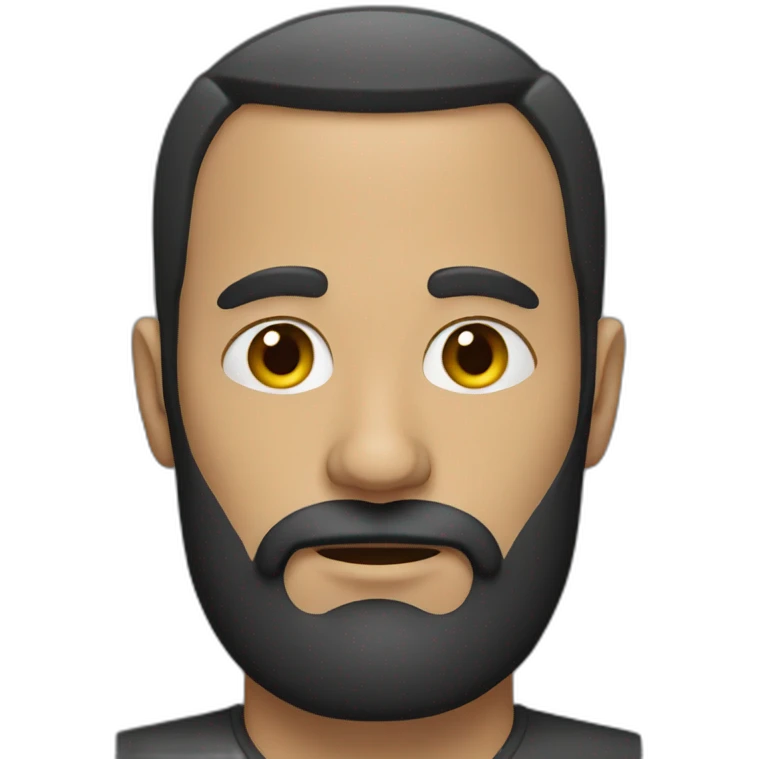 Man with dark beard emoji