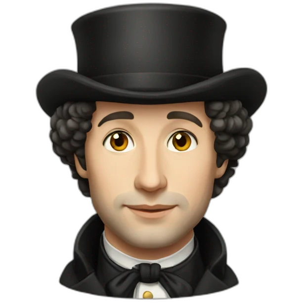 Pushkin-with-New-Year's-cap emoji