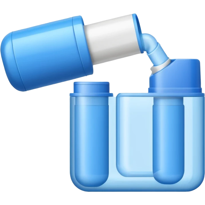 blue inhaler emoji