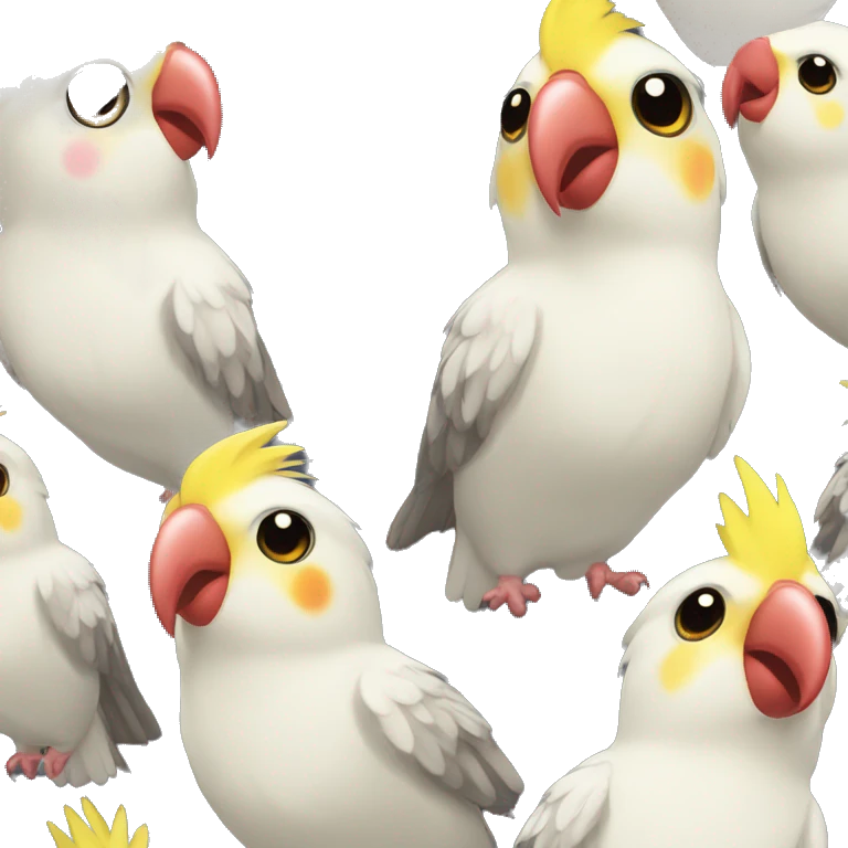 Cockatiel birds emoji