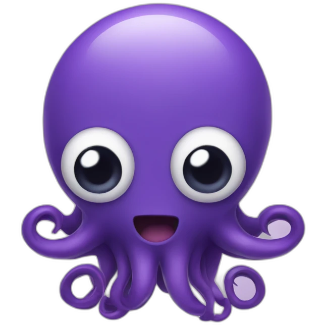 Purple Cathulhu with tentacles and heart eyes emoji