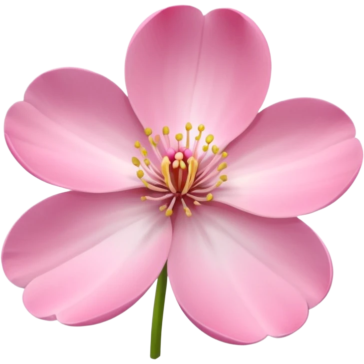 A bright spring blossom with soft pink petals opening gently emoji