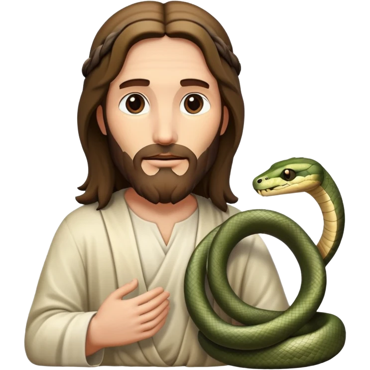 Gesù e un serpente emoji