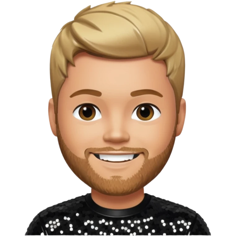 Brian McFadden from Westlife with black sequin outfit emoji