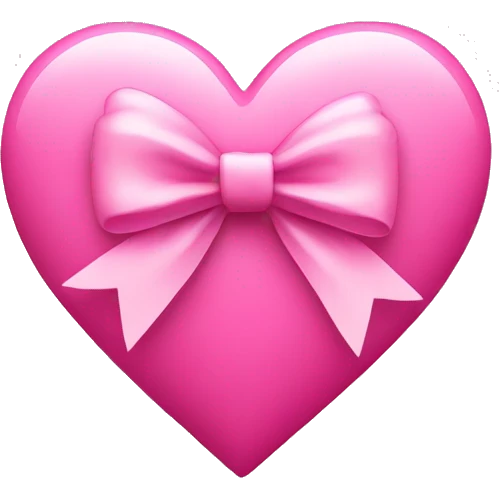 Pink heart with a bow emoji