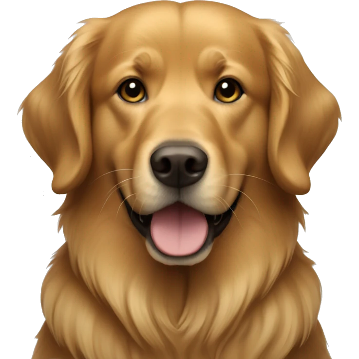 Dark colored golden retriver emoji