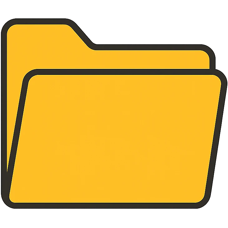 folder icon, clean and simple, modern style emoji