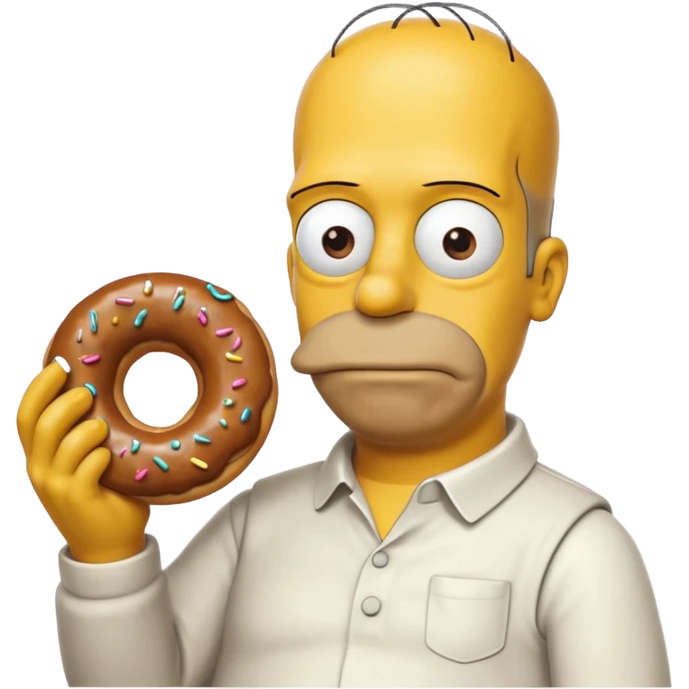 hommer simpson holding donut emoji
