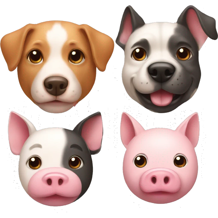 cat&pig&dog emoji