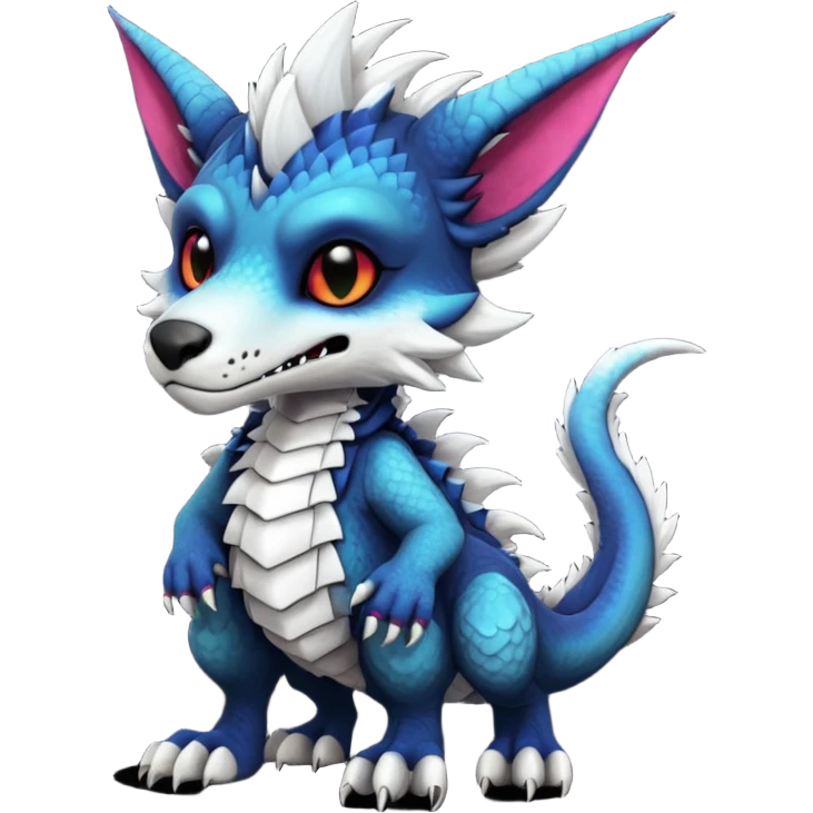 Cool gothic cute badass Vernid-Protogen-Dutch-Angel-Dragon-Sergal-Trico-Fursuit-furry-fursona emoji