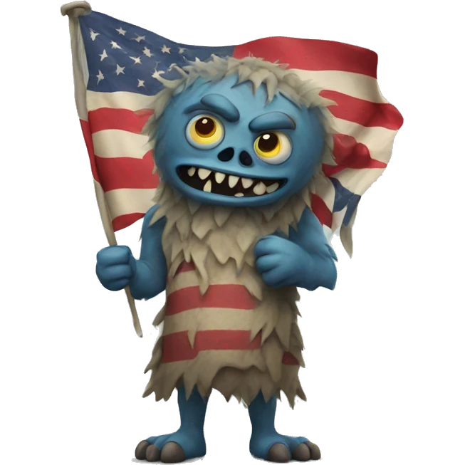 Monster with a flag emoji