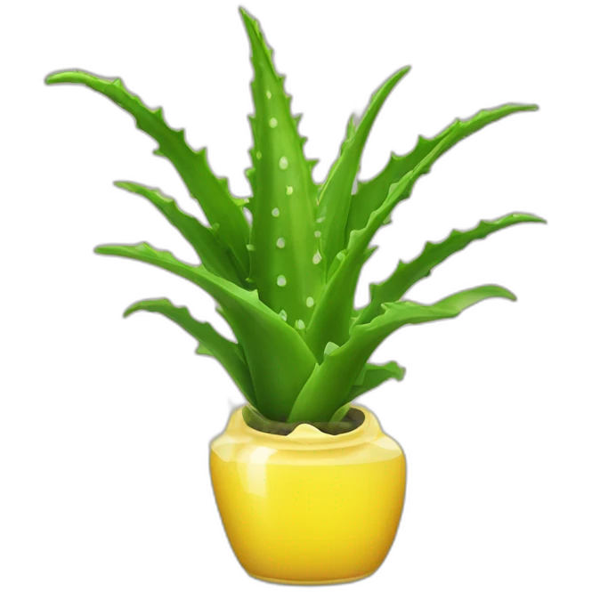 Aloe vera in yellow bottle emoji