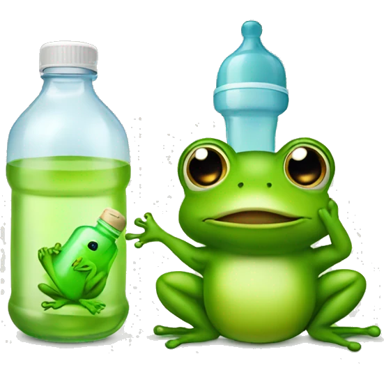 frog and baby bottle emoji