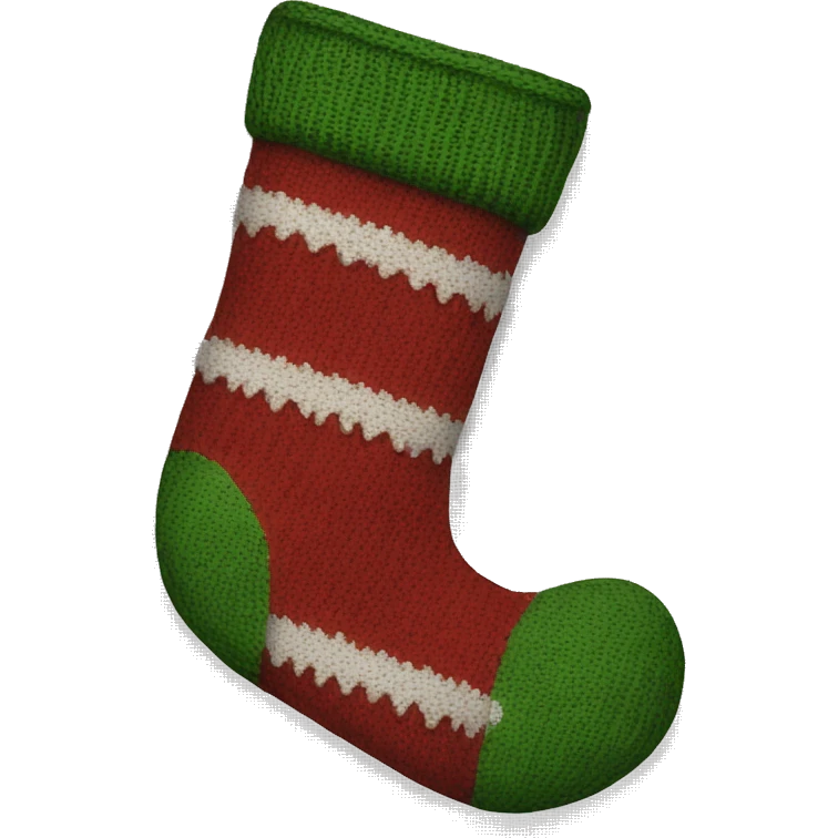 Christmas stocking sock knitted  emoji