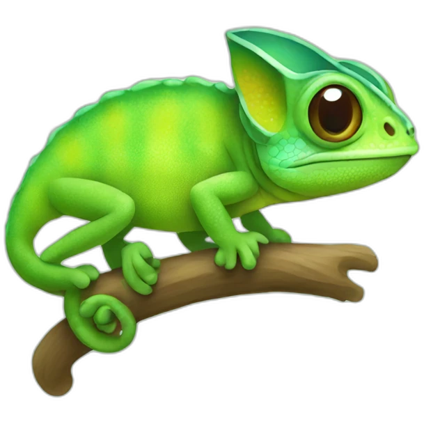 cute chameleon emoji