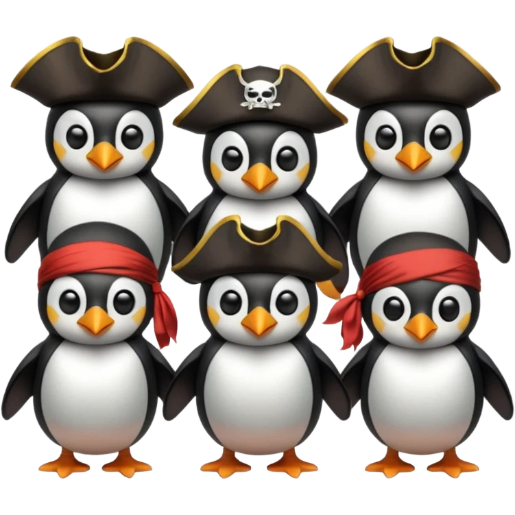 Penguin pirate crew emoji