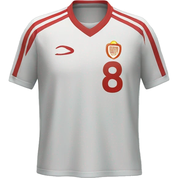 Camisa con numero 8 de futbol emoji