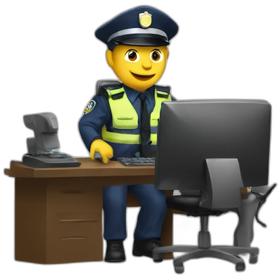 policemen-playing-computer emoji