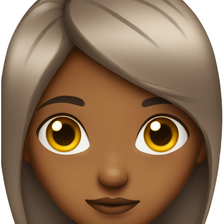 Brown skin girl side eyeing emoji
