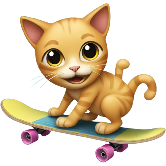 cat on a skateboard emoji