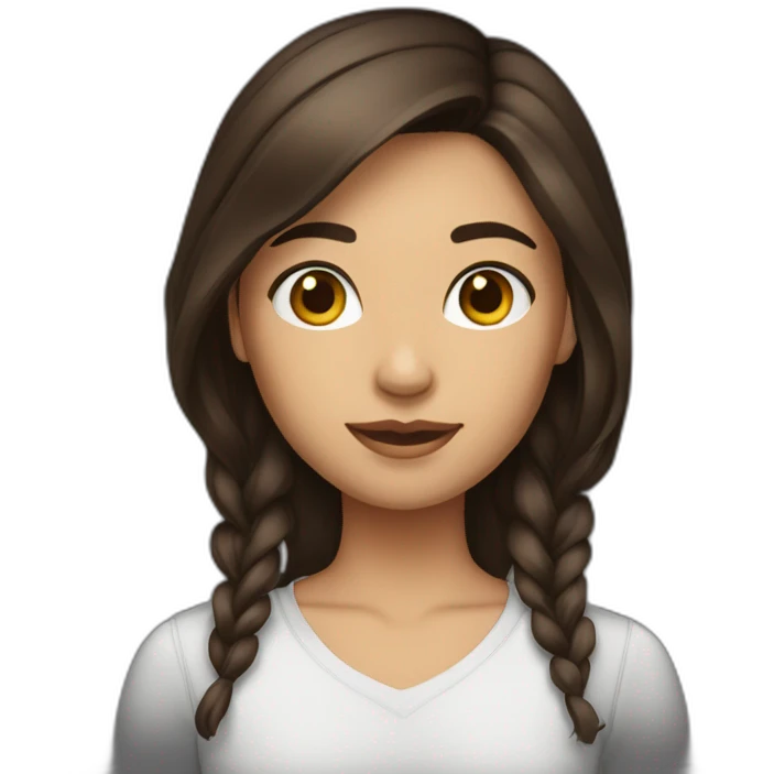 Fille brune cheveux courts emoji