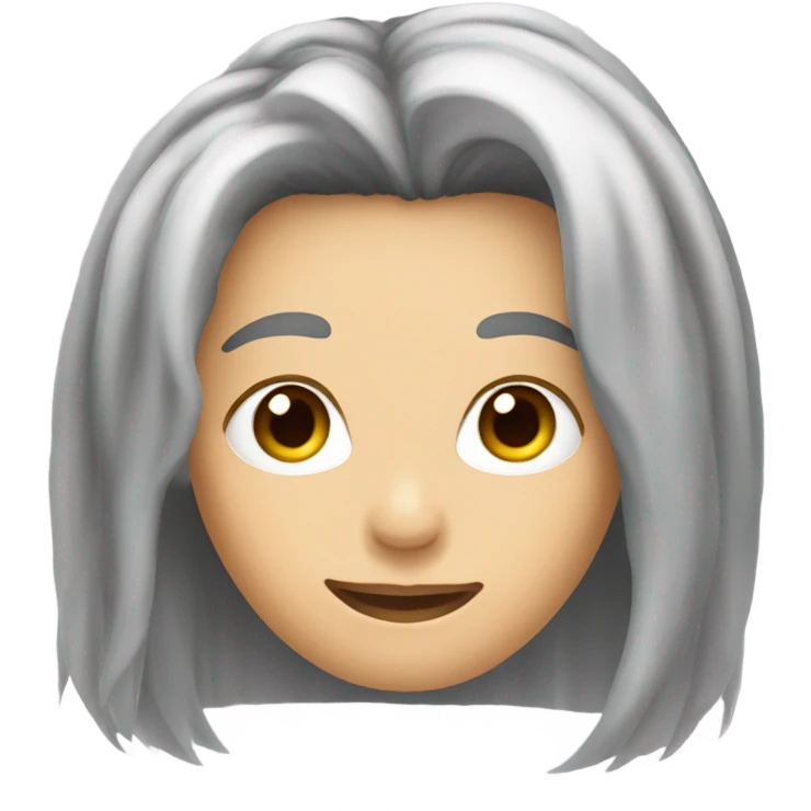Grey hair roots emoji