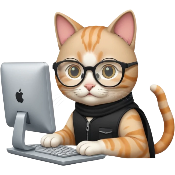  cat hacker emoji
