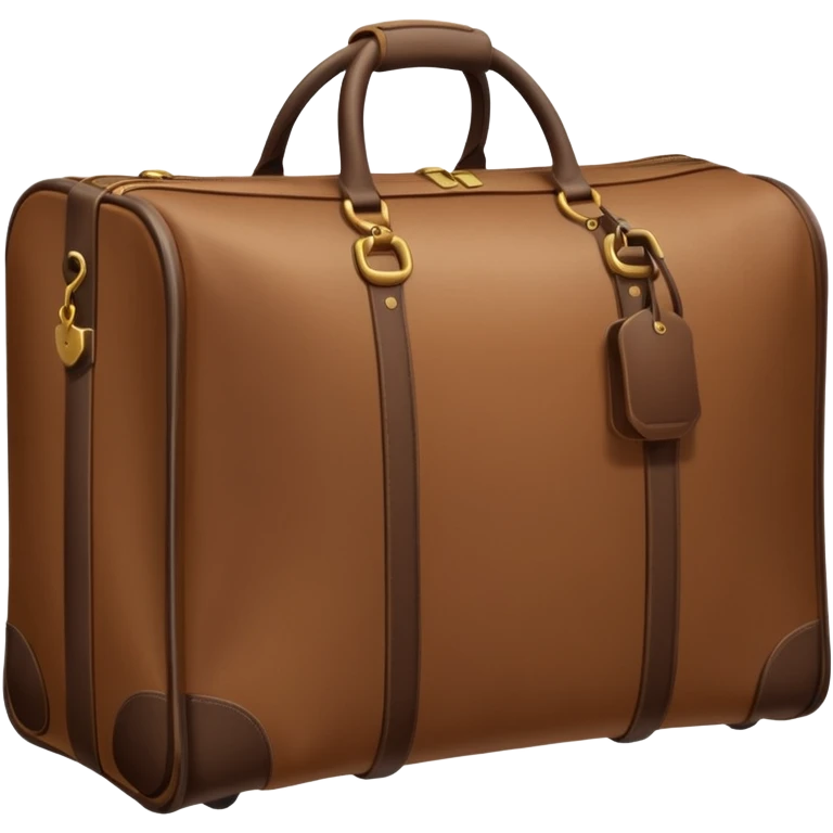 1 travel bag inside a tidy hotel room emoji