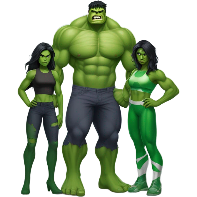 Hulk with she hulk emoji