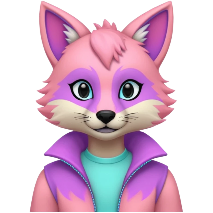 Edgy colorful smooth soft pastel neon modern anthro furry by Falvie, LiLaiRa, AngieWolf emoji