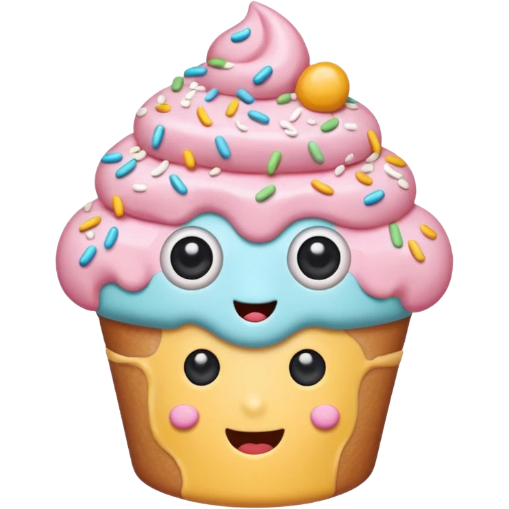 sweet treat with accessories and eyes emoji