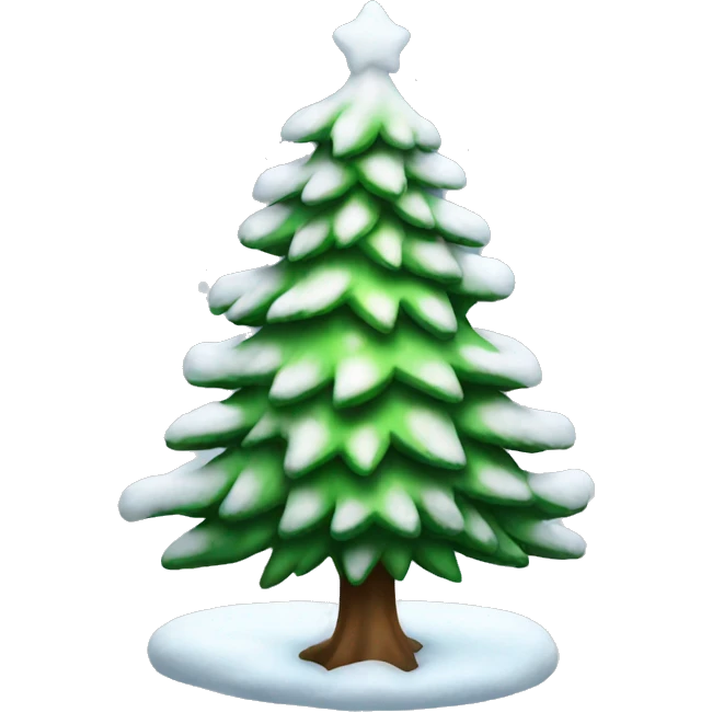 Snowy Christmas tree emoji