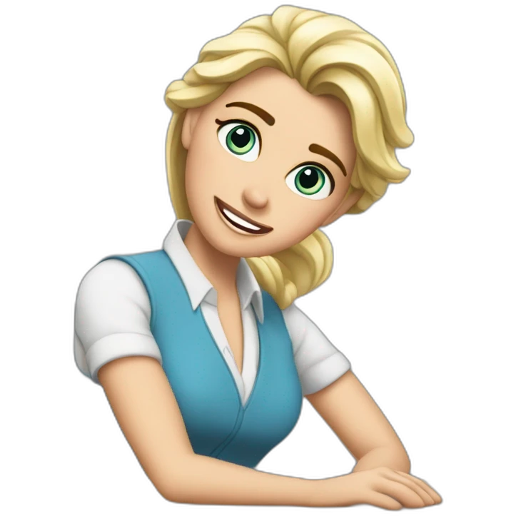 Emoji de Elsa de hombre trabajando en la oficina emoji