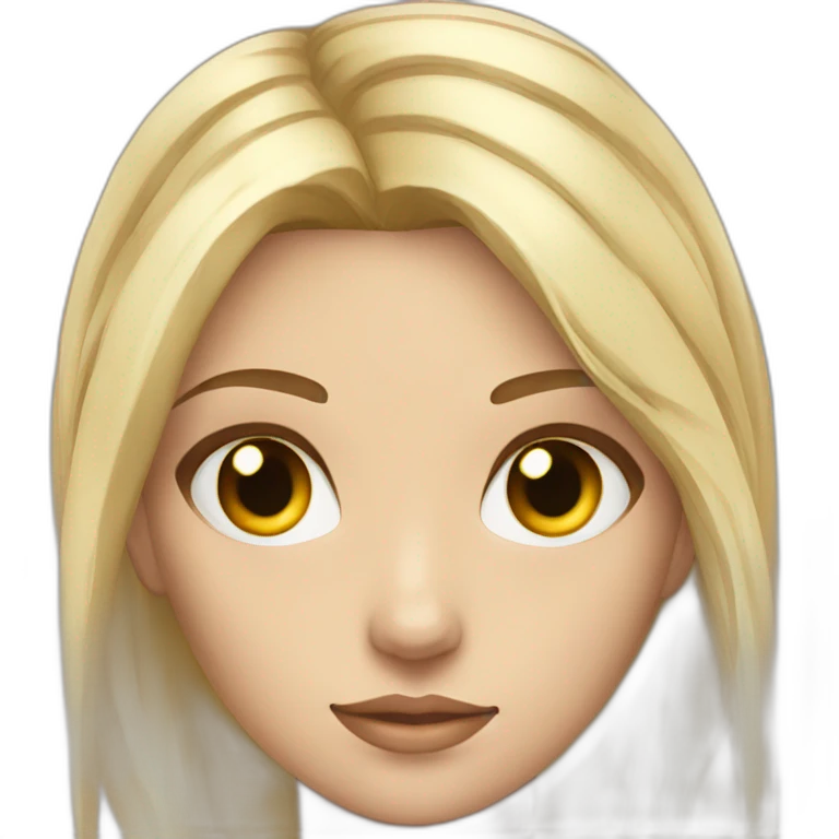 Female cyborg blond hair hazel eyes Slavic  emoji