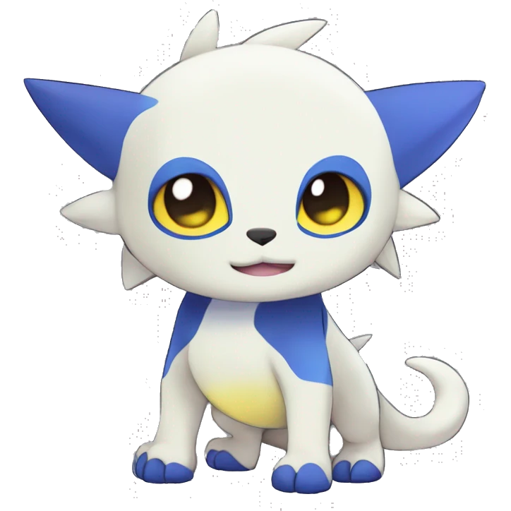 cute kawaii cool edgy colorful Digimon-Fakemon-animal full body emoji