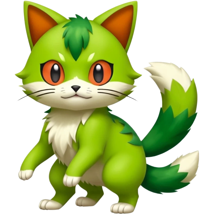 Sprigatito-Meowscarada-Pokémon-Fakémon-animal-fusion (full body) emoji