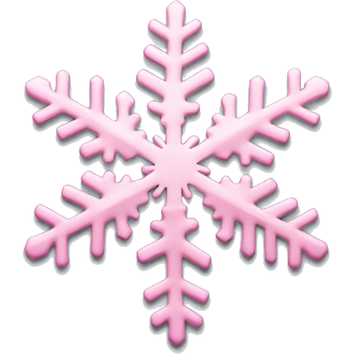 Light pink snowflake fancy  emoji