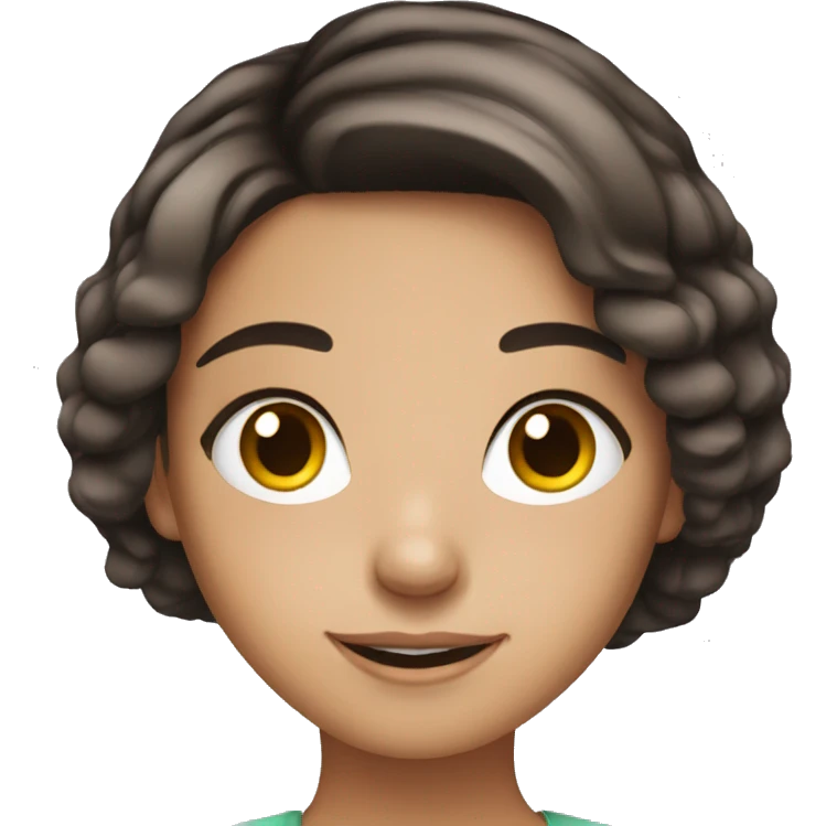 Pretty brunette girl with long eyelashes emoji
